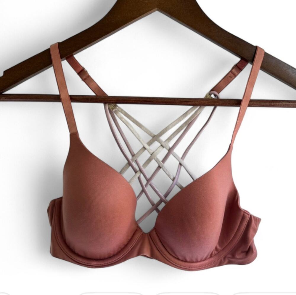 Aerie Women’s 32B Sunnie Underwire Bra Full Coverage Molded Cups Strappy Stretch